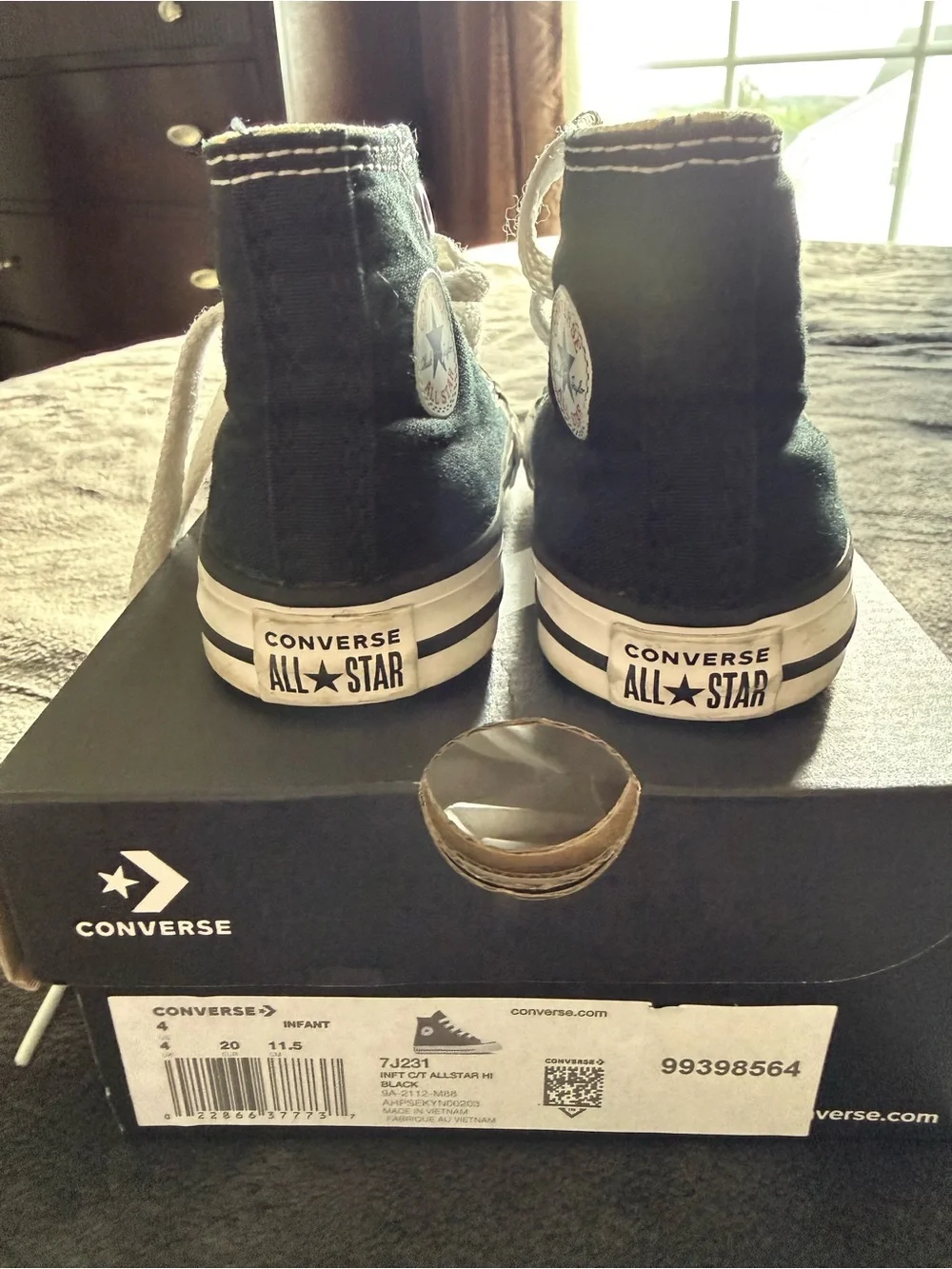 Converse Kids Black & White High-Top Sneakers